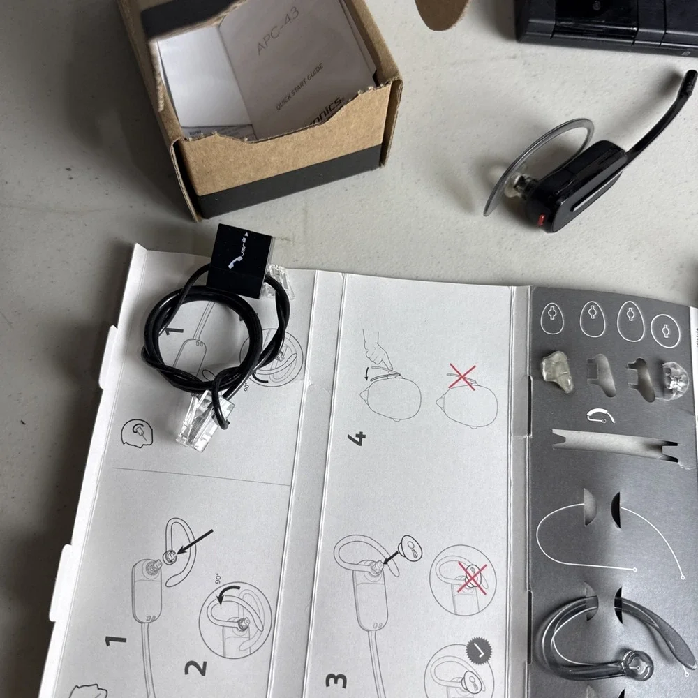 Plantronics SAVI 745 Wireless Headset (W745) Black Remote Work From Home Setup